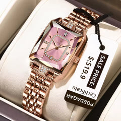 POEDAGAR 785 Luxury Women Quartz Watch - Pink