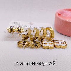 3 Set Stainless Steel Ear Ring