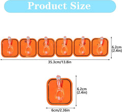AM5095 Six Hook Sticky Hanger 6 Pc, Multipurpose Wall Hooks