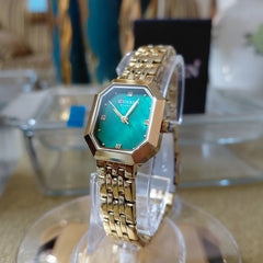 CURREN 9108 Fashion Stainless Steel Band Square Ladies Watch