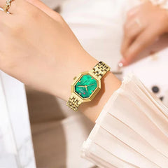 CURREN 9108 Fashion Stainless Steel Band Square Ladies Watch