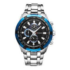 Curren 8023 Men's Watch - Silver Blue