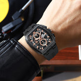 CURREN 8488 Original Silicon Strap Multifunctional Dial Men's Watch