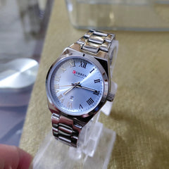 CURREN 9095 Women's Stainless Steel Watch Silver Blue