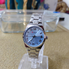 CURREN 9095 Women's Stainless Steel Watch Silver Blue