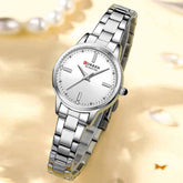 Curren 9094 Women’s Luxury Stainless Steel Watch - Silver White