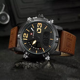 NAVIFORCE Luxury Brand Men's Sport Watches Men Dual Display LED Digital
