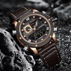 NAVIFORCE Luxury Men Wrist Watch Double Display