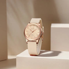 NAVIFORCE 5051 Fashion Women’s Watch 30m Waterproof Silicone Strap Casual Commuter Quartz Ladies Watch