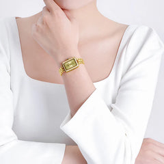 NAVIFORCE 5043 Women’s Square Dial Watch, Waterproof Steel Strap Quartz Chronograph