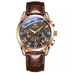 OLEVS 2871 Men’s Quartz Watch- Black Brown