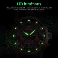 OLEVS 2871 Men’s Quartz Watch- Black Brown