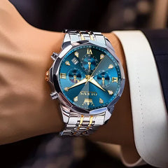 OLEVS 3670 Men's Watches Fashion Waterproof - Blue Dial