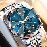 OLEVS 3670 Men's Watches Fashion Waterproof - Blue Dial