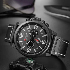 CURREN 8314 Men's Leather Straps Watch