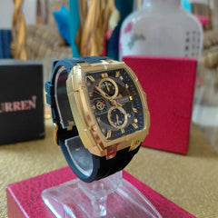 CURREN 8488 Original Silicon Strap Multifunctional Dial Men's Watch