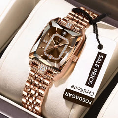 POEDAGAR 785 Luxury Women Quartz Watch - Brown