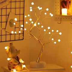 36 LED Pearl Tree Lamp for Tabletop Home and Bedroom Decoration
