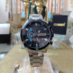 CURREN 8402 Men's Stainless Steel Watch - Silver Black
