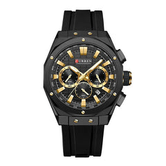 Curren 8464 Fashion Sports Quartz Men's Watch Multi Functional Waterproof