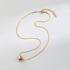 Stainless Steel Shinny Face love Necklace