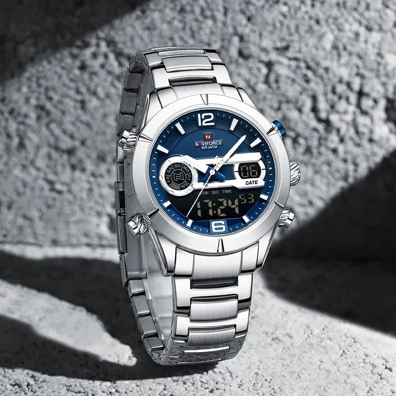 Naviforce NF9232 Dual Display Muti-functhion Sport Outdoor Original Design Watch for Men