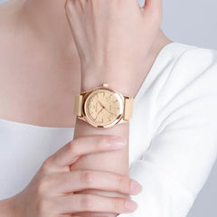 NAVIFORCE 5051 Fashion Women’s Watch 30m Waterproof Silicone Strap Casual Commuter Quartz Ladies Watch