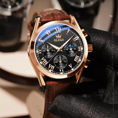 OLEVS 2871 Men’s Quartz Watch- Black Brown