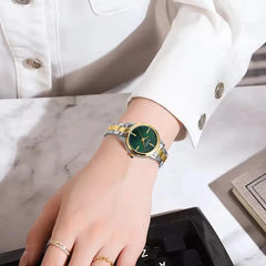 Curren 9094 Women’s Luxury Stainless Steel Watch - Green Golden