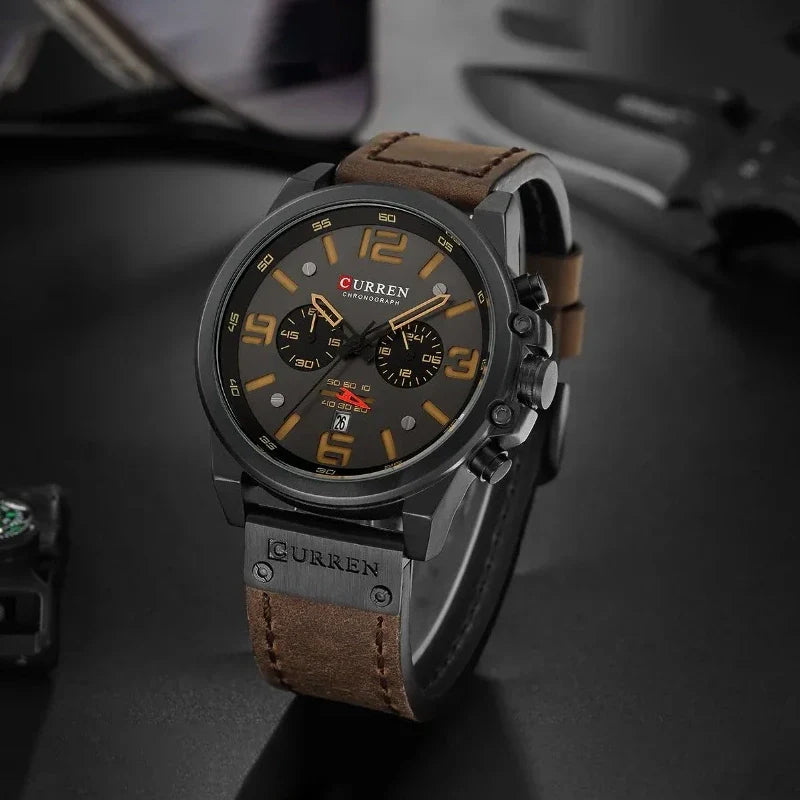 CURREN 8314 Men's Leather Straps Watch