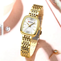 CURREN 9093 Fashion Quartz Women Watch - Golden White
