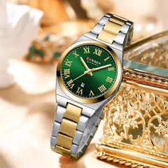CURREN 9095 Women's Stainless Steel Watch Green